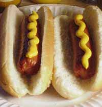 Hot Dogs w/Yellow Mustard
