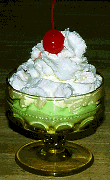 Mint Pistachio Pudding with Stevia Whipped Cream and a Cherry On Top - less than 10 carb grams.