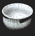 Raku bowl with wax-resist collar and black crackle.