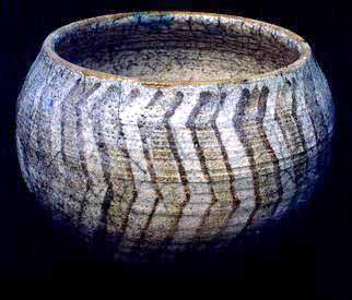 Raku Bowl Inspired by a Papago (Tohono O' Odham) Indian Basket