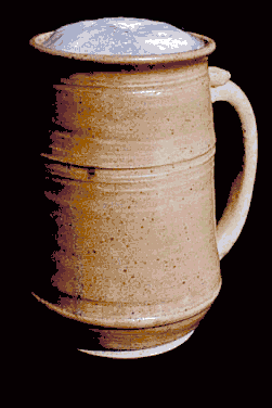 Beer stein with red onion glaze.